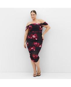 Платье Jazmin с принтом больших размеров CITY CHIC, Cherry floral