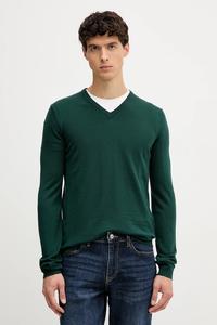 Шерстяной свитер Hugo, зеленый