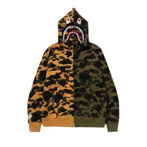 Худи BAPE 1st Camo Separate Shark Full Zip Hoodie, Yellow