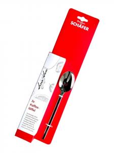 3 ложки для эспрессо, набор столовых приборов серии Sare из нержавеющей стали в серебристом цвете Schäfer