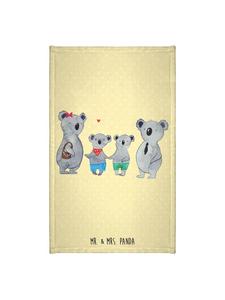 Mr. & Mrs. Panda Махровое полотенце  Семья коал, двое, без слов, пастельно-желтого цвета