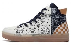 Скейтбордические кеды женские высокие Feather белый/черный Shadow Blue 361°