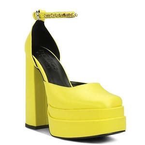 Женские сандалии Martini на платформе с камнями Rag & Co, Yellow