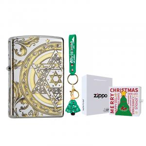 Зажигалка Luck ZIPPO, lucky six-pointed star christmas keychain gift box sets