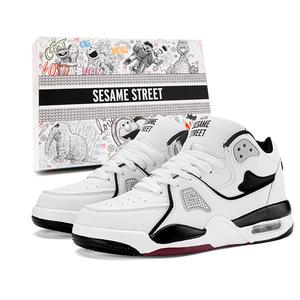 Баланс Легкие Дышащие Скейтборд Кроссовки Unisex SESAME STREET, Классический Черный Белый