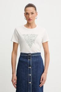 Хлопковая футболка Guess, бежевый