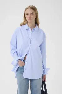 Йоркская блузка на пуговицах Gestuz, Chambray Blue Melange