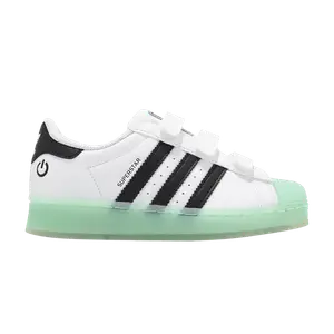 Кроссовки adidas Superstar CF C 'LED Lights - White Semi Flash Aqua', белый