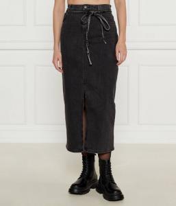 Юбка Hugo макси джинсовая, черный
