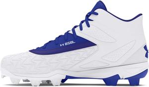 Under Armour мужские бейсбольные бутсы Leadoff Mid 3.0, (400) Royal/White/Royal