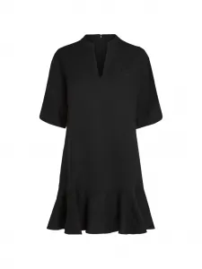 Платье-трапеция с оборками Karl Lagerfeld, черный