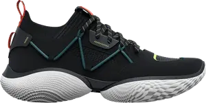 Кроссовки Curry Flow Cozy Black Electric Tangerine, черный