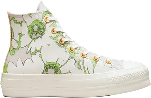 Кроссовки Converse Wmns Chuck Taylor All Star Lift Platform High Crafted Florals, белый