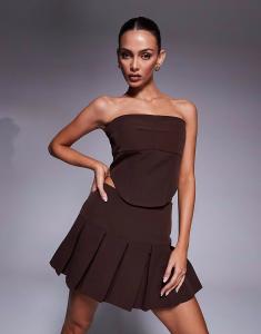 Корсет-бандо Wanderdoll Sylvie, приталенный, коричневый