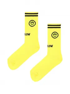 Полосатые носки с логотипом Barrow Kids, желтый