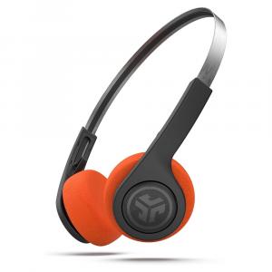 Беспроводные наушники JLab Rewind Wireless Retro, черный, оранжевый