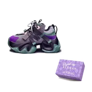 Alxnan Женские низкие массивные кроссовки зеленые, цвет Green