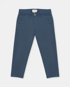 Брюки из саржи для малышей с шлевками на поясе, темно-синего цвета Martín Aranda