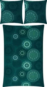 Постельное белье петроль 1x 200x200 см + 2x 80x80 см Erwin Müller