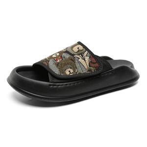 SOBB Сандалии-слайдеры с противоскользящей подошвой, износостойкие, амортизирующие, мужские, черные