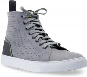 Мотоциклетные ботинки REBELHORN Tramp II для мужчин и женщин, из коровьей кожи, перфорированные, с защитой лодыжки, усилением в области пальцев и лодыжек, размеры до 48, Grey Fluo Yellow