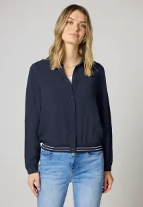 Блузка на пуговицах с деталями mit college Street One, Blau