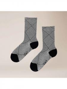 Носки с рисунком Business Check черного цвета Kunert