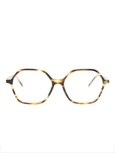 Очки в геометричной оправе черепаховой расцветки GIGI STUDIOS, коричневый