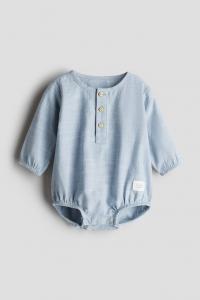 Комбинезон из хлопчатобумажного муслина H&M, голубой