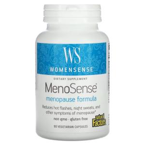 Natural Factors WomenSense MenoSense формула для приема в период менопаузы, 90 вегетарианских капсул