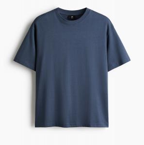 Футболка H&M Loose Fit, пыльно-голубой