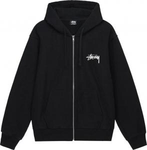 Худи Stussy Burning Stock Zip Hoodie 'Black', черный