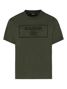 Футболка с вышитым логотипом Balmain Kids, зеленый