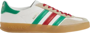 Кроссовки Adidas x Gucci Wmns Gazelle White Green Red, белый