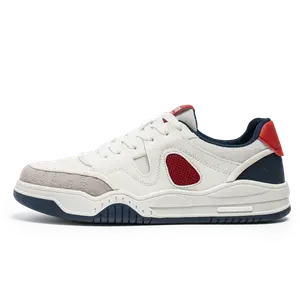 Bull Thunder Износостойкие мужские низкие кеды бело-красные, цвет White Red