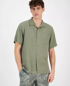 Мужская шелковая рубашка с коротким рукавом Al Fresco Tropics Tommy Bahama, синий