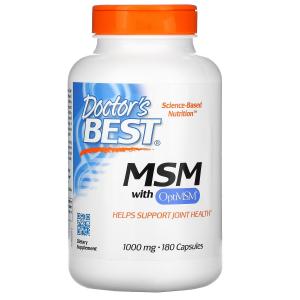Doctor's Best МСМ с OptiMSM 1000 мг, 180 капсул