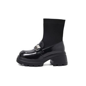 COMELY Женские черные эластичные сапоги-носки