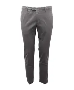 Узкие серые брюки из эластичной ткани Pt01, серый