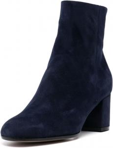 Женские закрытые ботильоны Miss Left с круглым носком, боковыми молниями, средним массивным каблуком, однотонные короткие осенние ботинки, обувь для официального делового стиля, размер 4-16 США, Navy