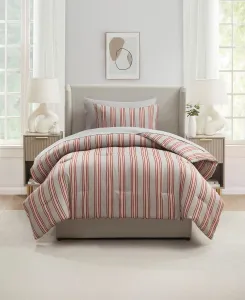 Роскошный мягкий современный комплект постельного белья в полоску, 5 предметов, размер Twin Nestl, серый