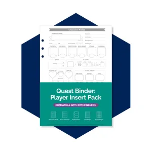 Набор вкладышей в переплет квестов — игрок (PF2), Roll & Play