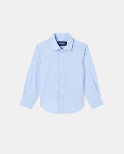 Торжественная рубашка для мальчика из поплина Hackett, светло-синий