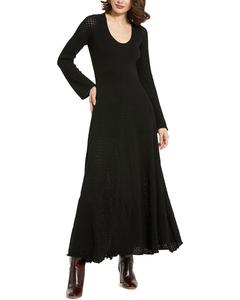 Мак Даггал вязаное макси-платье Mac Duggal, черный