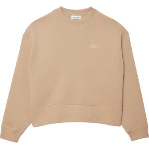 Свитшот с аппликацией логотипа LACOSTE, бежевый
