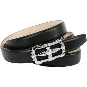 Кожаный ремень Anthoni Crown с изящной автоматической застежкой, черный