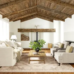 Ковер из шерсти и хлопка Nienna nuLOOM, 91x152 см, бежевый