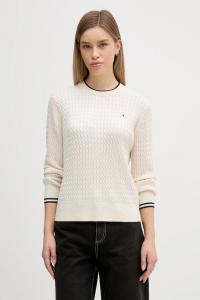 Хлопковый свитер Tommy Hilfiger, бежевый