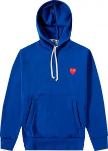 Толстовка Comme des Garçons PLAY Logo Patch Hooded Sweatshirt 'Navy', синий