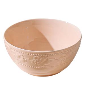 Набор посуды Kawasimaya, бежевый/розовый, суповая тарелка, 20 см, розовый